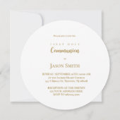 Eerste Heilige Communie gouden cirkel groen blad Kaart (Achterkant)