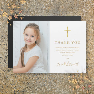 Eerste Heilige Communie Gouden Dank Je Foto