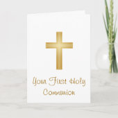 Eerste Heilige Communie/Goudkruis Kaart (Voorkant)