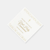 Eerste Heilige Communie Goudstof Servet (Hoek)