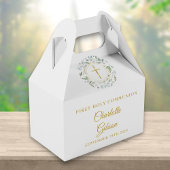 Eerste Heilige Communie Greenery Garland Gold Scri Bedankdoosjes