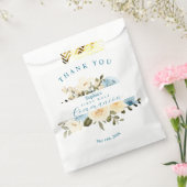 Eerste Heilige Communie Greenery Ivory Blue Flower Bedankzakje (Gezegeld)