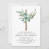 Eerste Heilige Communie Greenery Sage Eucalyptus I Kaart (Voorkant)