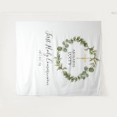 Eerste Heilige Communie Groene Foto Achtergrond Wandkleed (Voorkant (horizontaal))