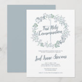 Eerste Heilige Communie Groene Krans Kaart (Voorkant / Achterkant)