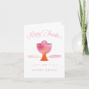 Eerste Heilige Communie Hartelijk dank - Aangepast Bedankkaart