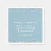 Eerste Heilige Communie Hartjes Confetti Servet (Voorkant)