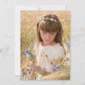 Eerste Heilige Communie Herfst Boho Rustieke Bloem Kaart (Achterkant)