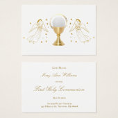 Eerste Heilige Communie herinneringskaart Visitekaartje (Voorkant /achterkant)