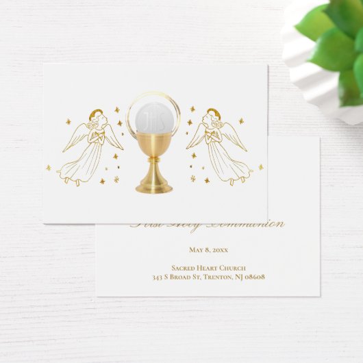 Eerste Heilige Communie herinneringskaart Visitekaartje (Bureau)