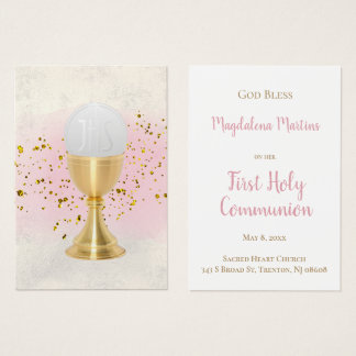 Eerste Heilige Communie herinneringskaart Visitekaartje
