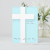 Eerste Heilige Communie in het blauw Kaart (Staand voorkant)