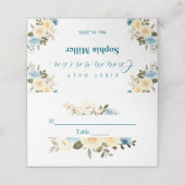 Eerste Heilige Communie Ivory Blue Flowers Greener Plaatskaartje (Buitenkant ongevouwen)