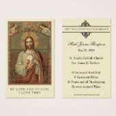 EERSTE HEILIGE COMMUNIE JEZUS ENGELEN HEILIGE KAAR VISITEKAARTJE (Voorkant /achterkant)