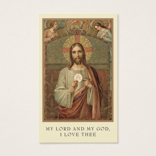 EERSTE HEILIGE COMMUNIE JEZUS ENGELEN HEILIGE KAAR VISITEKAARTJE (Voorkant)