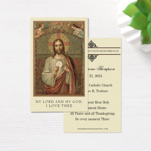 EERSTE HEILIGE COMMUNIE JEZUS ENGELEN HEILIGE KAAR VISITEKAARTJE (Bureau)