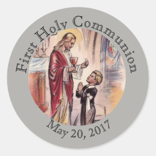 Eerste Heilige Communie Jezus Eucharist Ronde Sticker