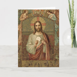 Eerste Heilige Communie Jezus Eucharistie Engelen  Kaart