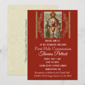 Eerste Heilige Communie Jezus Eucharistie Uitnodig Kaart (Voorkant / Achterkant)