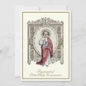 Eerste Heilige Communie Jezus Eucharistisch Roos Kaart (Voorkant)