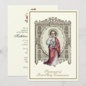 Eerste Heilige Communie Jezus Eucharistisch Roos Kaart (Voorkant / Achterkant)