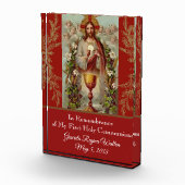 Eerste Heilige Communie Jezus Gastheer Kelk Keepsa Fotoblokken (Rechts)