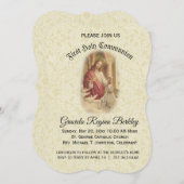 Eerste Heilige Communie Jezus Jong Meisje Uitnodig Kaart (Voorkant / Achterkant)
