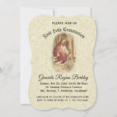 Eerste Heilige Communie Jezus Jong Meisje Uitnodig Kaart (Voorkant)