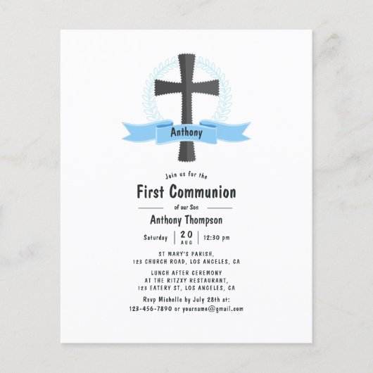 Eerste Heilige Communie jongen Flyer (Voorkant)
