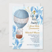 Eerste Heilige Communie Jongen Hete Luchtballon Ol Kaart (Voorkant)