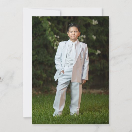 Eerste Heilige Communie Jongen Hete Luchtballon Ol Kaart (Achterkant)