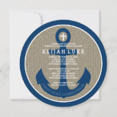 Eerste Heilige Communie | Jongen Nautical Anchor Kaart (Voorkant)