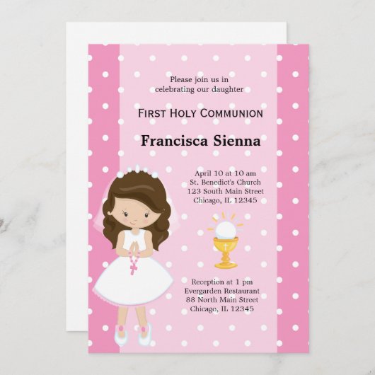 Eerste Heilige Communie Kaart (Voorkant / Achterkant)
