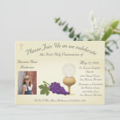 Eerste Heilige Communie Kaart (Staand voorkant)