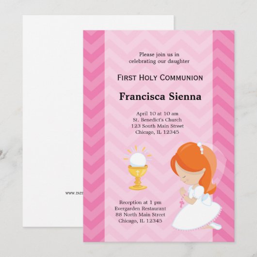 Eerste Heilige Communie Kaart (Voorkant / Achterkant)