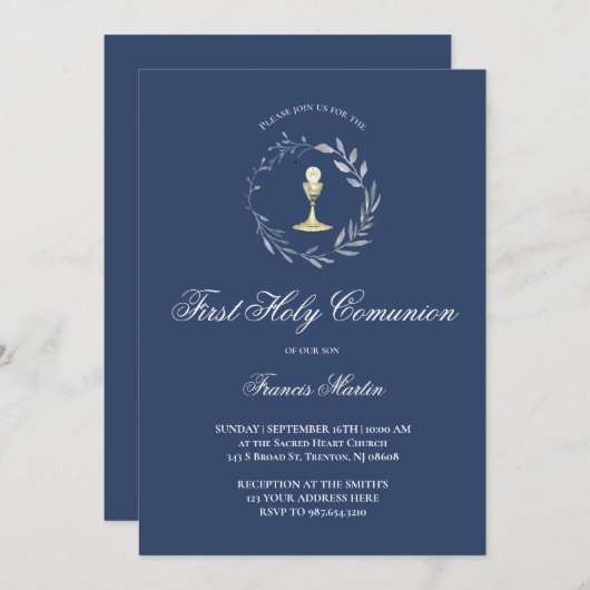 Eerste Heilige Communie Kaart (Voorkant / Achterkant)