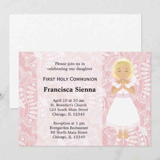 Eerste Heilige Communie Kaart (Voorkant / Achterkant)
