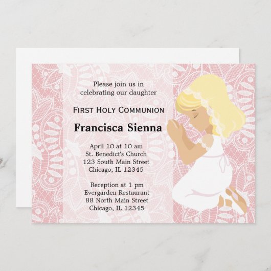 Eerste Heilige Communie Kaart (Voorkant / Achterkant)