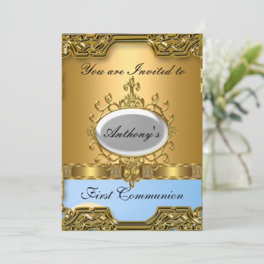 Eerste Heilige Communie Kaart (Staand voorkant)