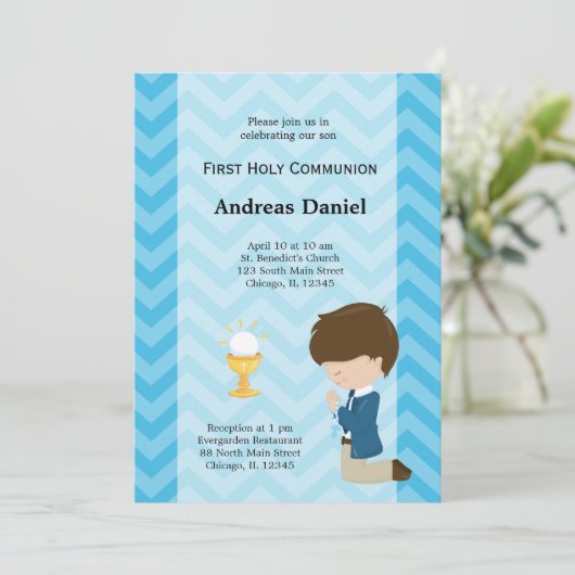 Eerste Heilige Communie Kaart (Staand voorkant)