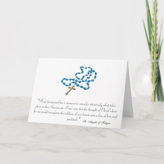 Eerste Heilige Communie kaart-St. Angela van Kaart (Voorkant)