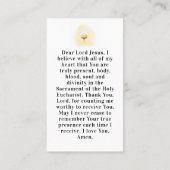 Eerste Heilige Communie Kaart Visitekaartje (Achterkant)