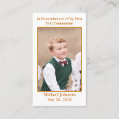 Eerste Heilige Communie Kaart Visitekaartje (Voorkant)