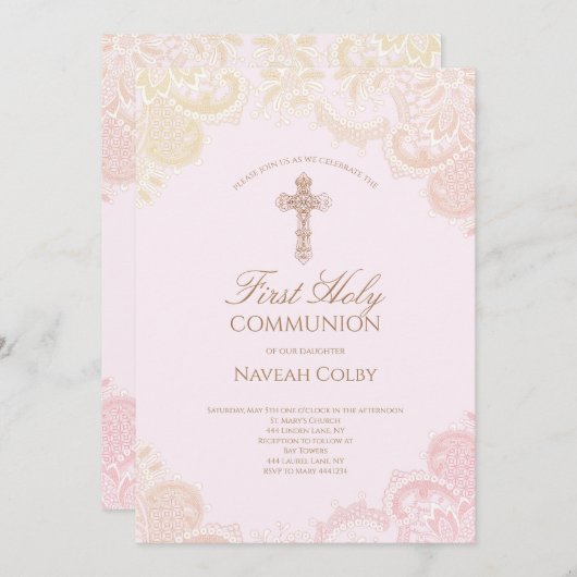 Eerste Heilige Communie Kant Kaart (Voorkant / Achterkant)