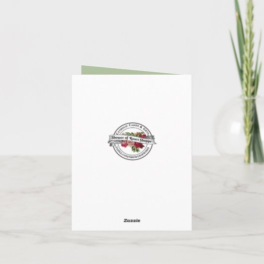 Eerste Heilige Communie Katholiek Dank U Bedankkaart (Achterkant)