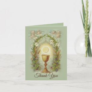 Eerste Heilige Communie Katholiek Dank U Bedankkaart