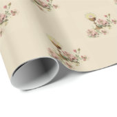 Eerste Heilige Communie Katholieke Bloemen Cadeaupapier (Rol Hoek)