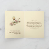 Eerste Heilige Communie Katholieke Bloemen Dank u Bedankkaart (Binnen)