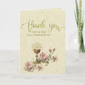 Eerste Heilige Communie Katholieke Bloemen Dank u Bedankkaart (Voorkant)