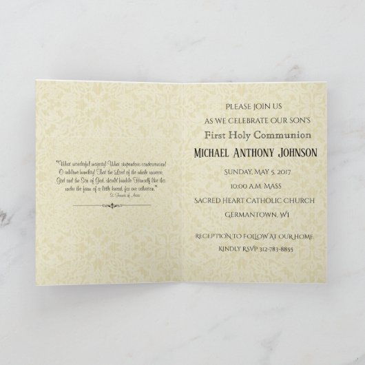 Eerste Heilige Communie Katholieke Jezus Uitnodigi (Binnen)